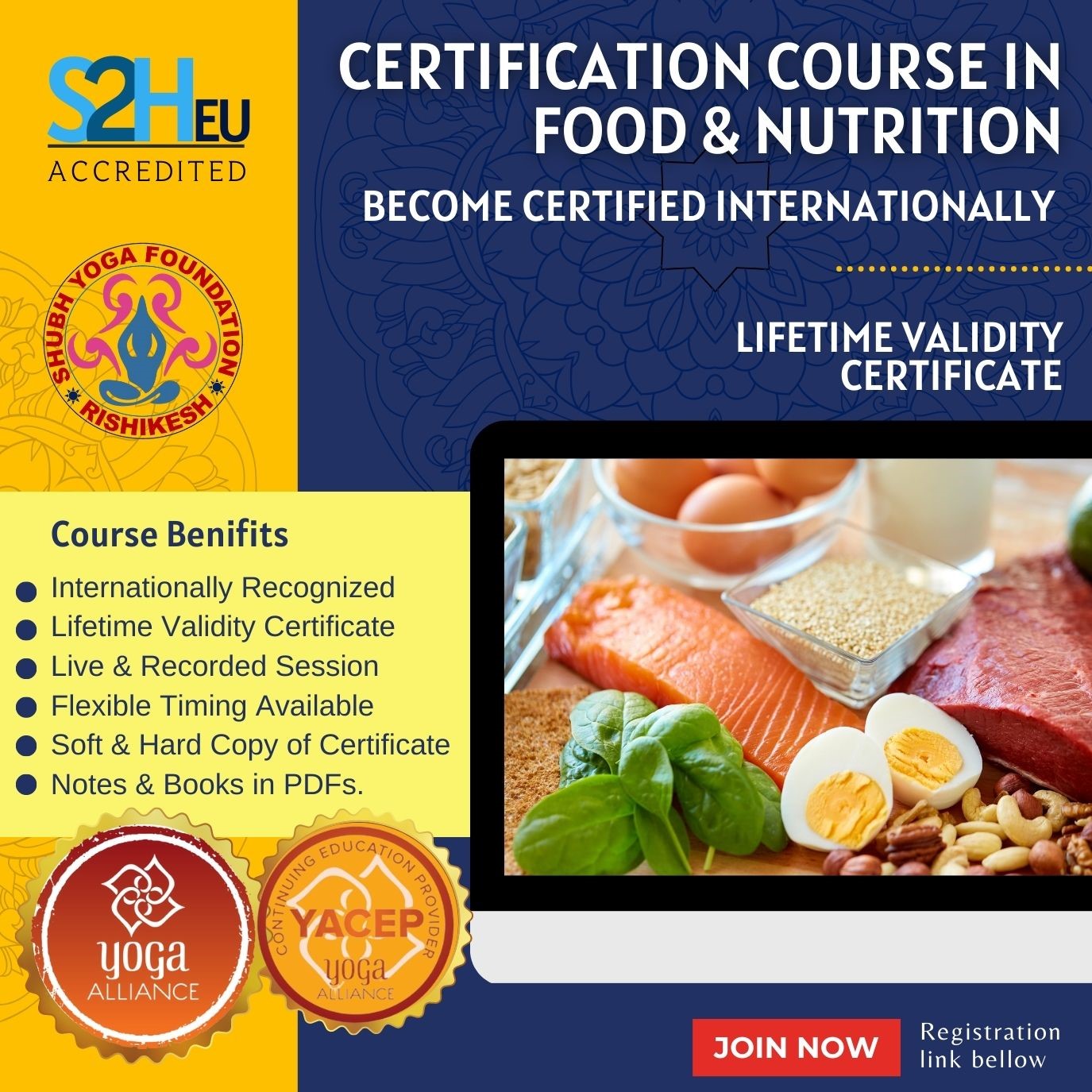 Internationally Certified Certification Course in Food & Nutrition