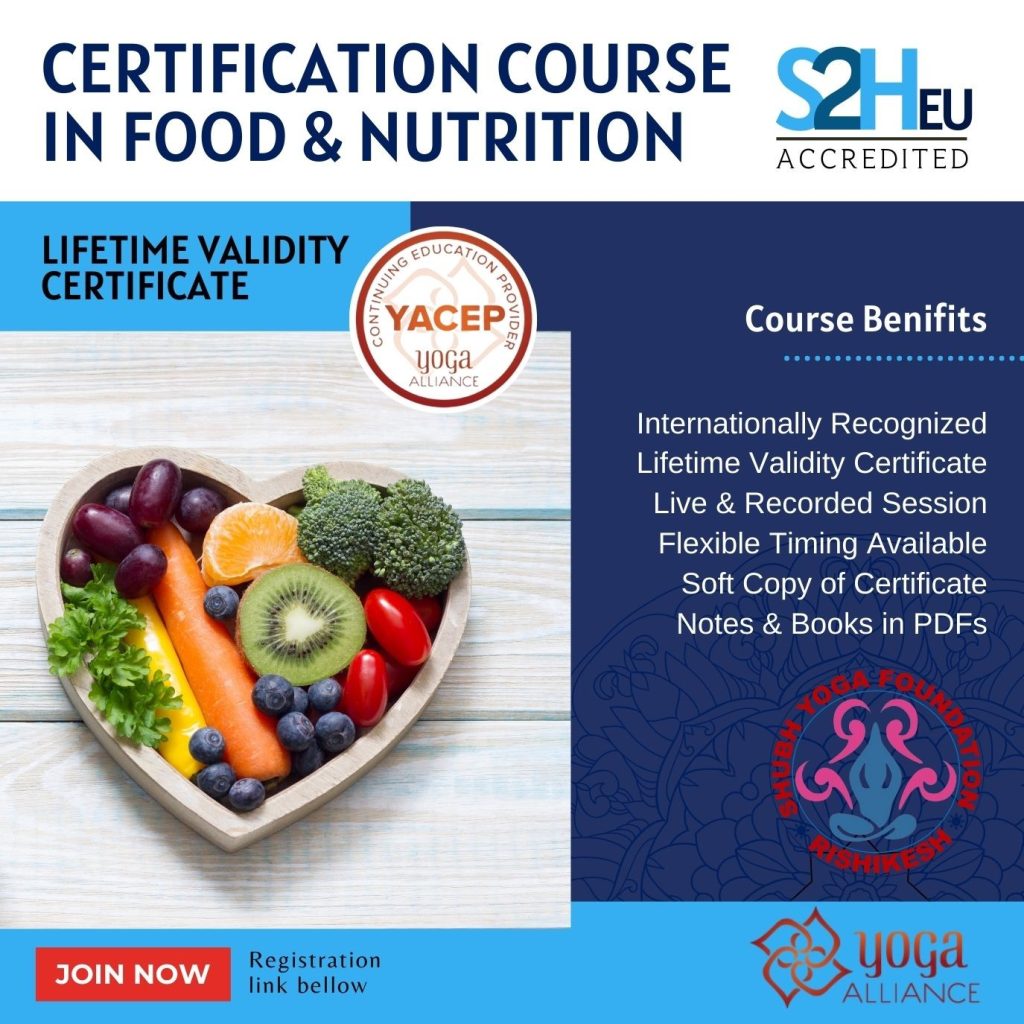 Internationally Certified Certification Course in Food & Nutrition
